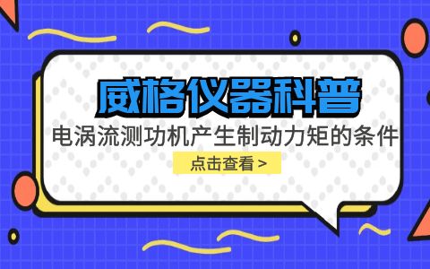 威格儀器科普-電渦流測功機(jī)產(chǎn)生制動力矩的條件包括哪些？插圖