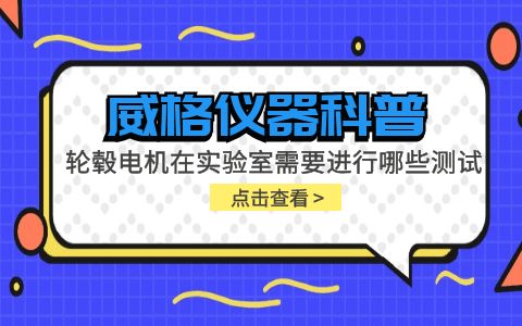 威格儀器-輪轂電機在實驗室需要進行哪些測試插圖